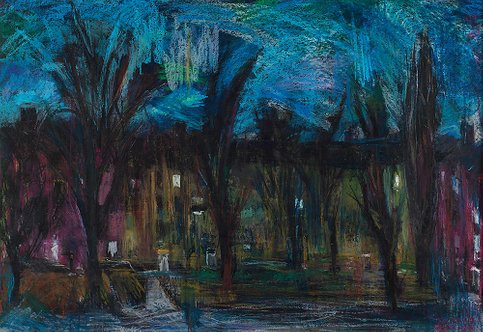 "Natt i Majorna", pastell, 98 x 68 cm