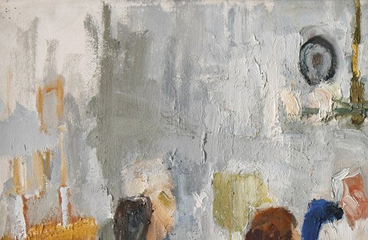 "Kafferep", oljemålning, 50 x 65 cm